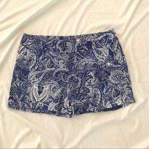 INC Shorts Beautiful Blue & White Design